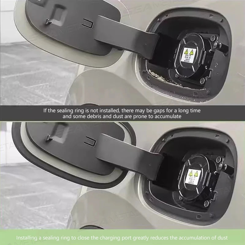 SEAMETAL Car Fuel Cap Seal Strip Waterproof Dust-Protection Gas Cap Rubber Sealing Gap Filler Self Adhesive Weather Stripping