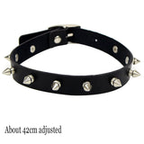 Woman Black Punk Choker Collar Necklace Sexy PU Leather Heart Lock Key Spike Chocker Gothic Cosplay Accessories Party Jewelry