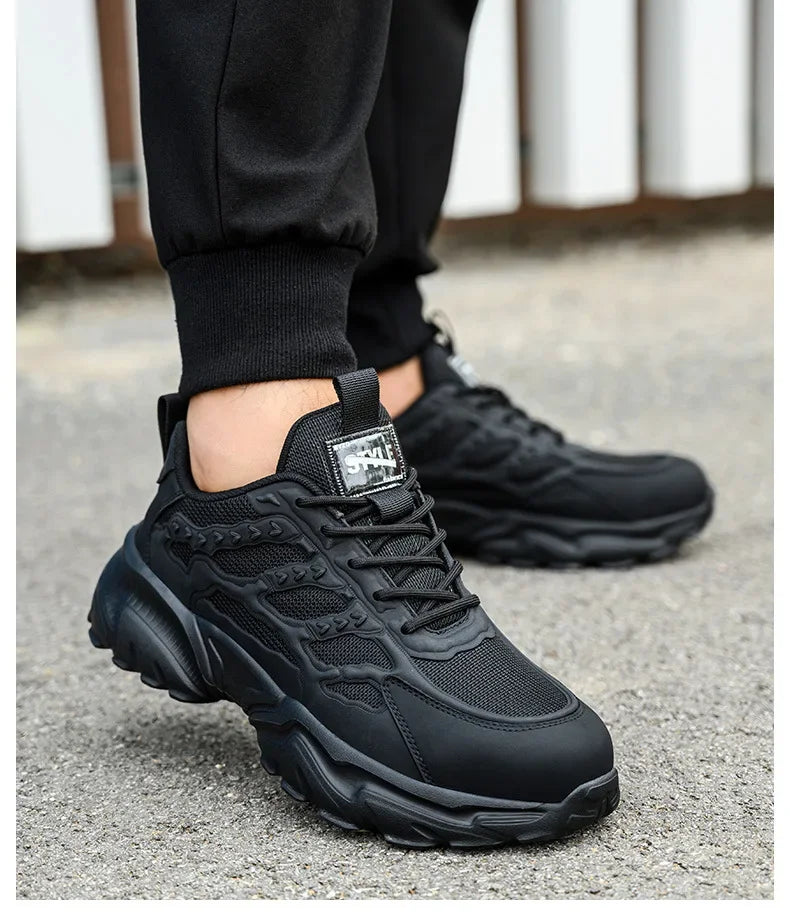 2023 Latest White Safety Shoes Sneakers Men Steel Toe Cap Work Boots Anti-smash Anti-puncture Lightweight Protective Footwear