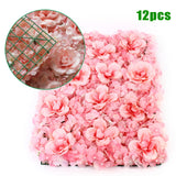 12PCS 60*40cm Blush Roses and Hydrangea Flowers Mat Wall Backdrop Panels Wedding Decorations