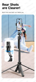 Tripod for Mobile Phone 360°Auto-Rotation Shooting C17 Quadrapod Selfie Stick Phone Stand AI Face Following, with Remote Control