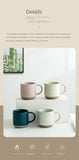 Speckled Ceramic Coffee Mug Modern White Frosted Design with Handle Unglazed Base Custom Small for Cafe