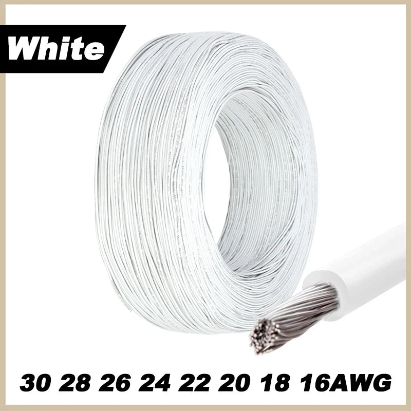 2~50m Electronic Wire UL1007 30 28 26 24 22 20 18 16AWG 300V LED Lamp Lighting Connect Line PVC Insulated Tinned Copper Cable
