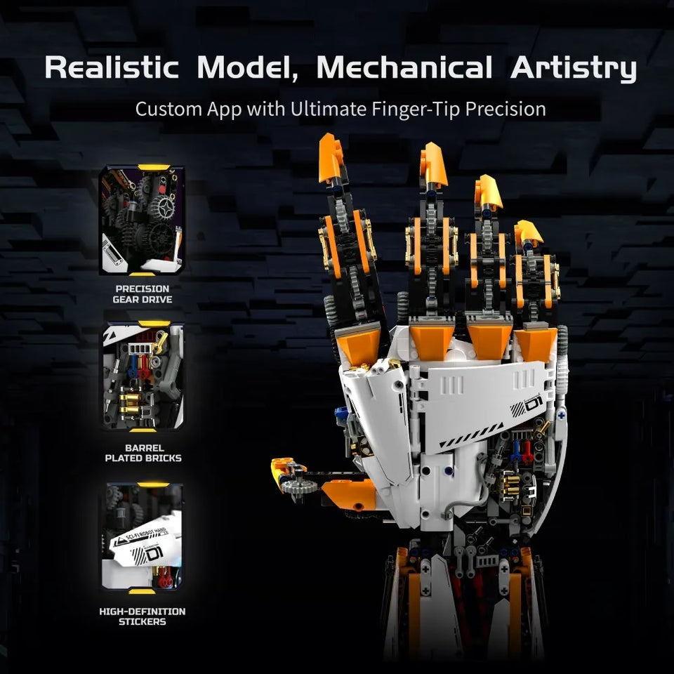 1628PCS DIY Robotic Arm Building Set - Programmable Motorized Bionic Model, STEM Engineering Gift for Kids & Teens Ages 8-14