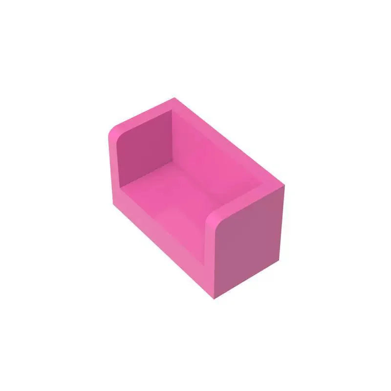 10Pcs 23969 Panel 1X2X1 Rounded Corner 2Sides Building Blocks MOC Accessories Compatible with Brick Children Toys