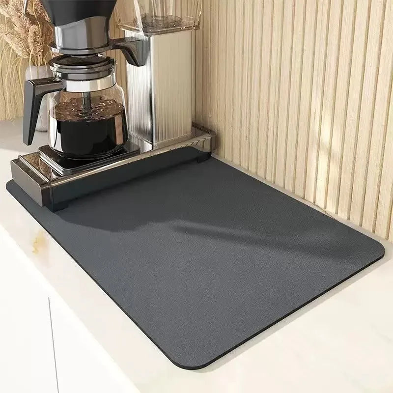 Coffee Mat Countertops Waterproof Mat Countertop Accessories Fit Under Maker Espresso Machine Pad Absorbent Hide Stain Rubber
