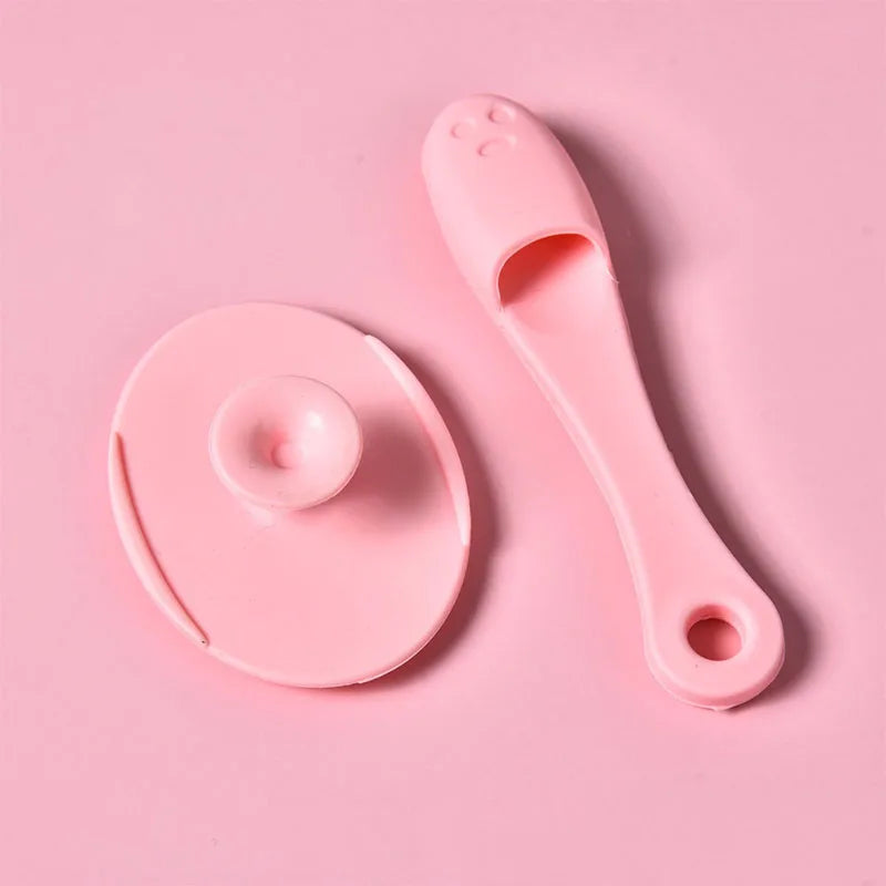2pcs Silicone Face Scrubber Face Massage Brush Skin Care Pore Cleaner Brush Cleansing Face Brush XLS01