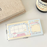 100 Sheets Cute Memo Book Non Sticky, Tearable Leave a Message Notebook Handheld Notes