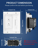 Awapow Recessed Outlet Box in Wall Cable Management Kit 15A 125V Hide TV Power Cables & Low Voltage Wires Behind the Wall White