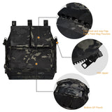 KRYDEX 500D Nylon Tactical Vest Jumpable Plate Carrier MOLLE Front Flap Panel Backpack Hunting Ranger Green Camo Men's Vest