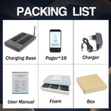 Wireless Restaurant Pager Guest Calling Paging System Waterproof Food Pager for Coffee Shop Dessert Shop Food Truck Bank