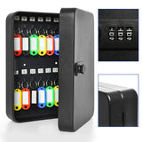 Combination Key Cabinet 20 Key Hooks Key Box Wall Mounted with Key/Code Lock Key Cabinet Security Lock Box Locking Key Cabinet