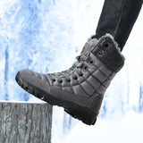 New Winter Waterproof High Top Men Boots Plush Warm Snow Boots Men Sneakers Ankle Boots Outdoor Men's Desert Boots Botas Hombre