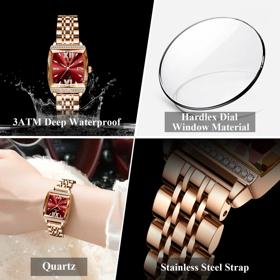 POEDAGAR Fashion Watch For Woman High Quality Waterproof Date Elegant Ladies Watch Stainless Steel Original Women Quartz Watches