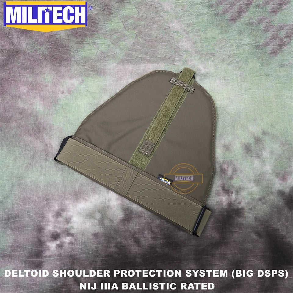 MILITECH NIJ 3A ballistic shoulder protector bulletproof thigh protector NIJ 3A 0101.06 NIJ 0101.07 HG2 deltoid armor protection