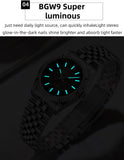 ADDIESDIVE AD2073 Men's Business Watch Sapphire Glass Stainless Steel Quartz Wristwatches Gradient Red Dial Watches Reloj Hombre