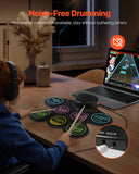 SucceBuy Electric Drum Set 7-Pad / 9-Pad Roll-up Drum Practice Pad Electronic Drumset Portable Instrument Toy for Kids Ages 3+