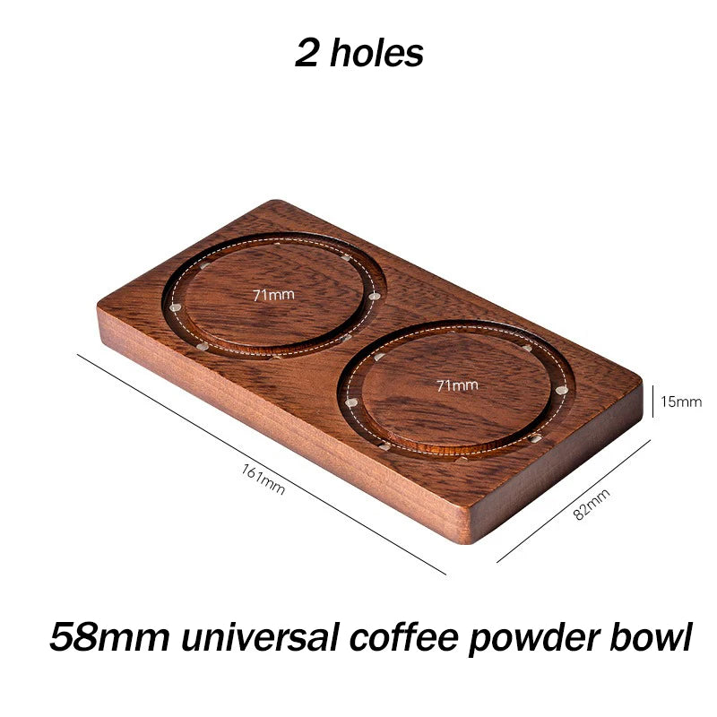 58mm Coffee Filter Basket Storage Tray Magnetic Wall Mounted Coffee Grounds Bowl Rack Single/Double Bowl Blind Bowl Rack