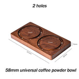 58mm Coffee Filter Basket Storage Tray Magnetic Wall Mounted Coffee Grounds Bowl Rack Single/Double Bowl Blind Bowl Rack