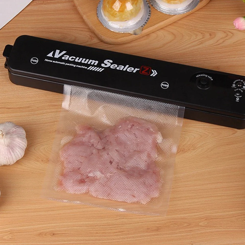 220V/110V Vacuum Sealer Packaging Machine with Free 10pcs Vacuum Bags Household Black Food Vacuum Sealer