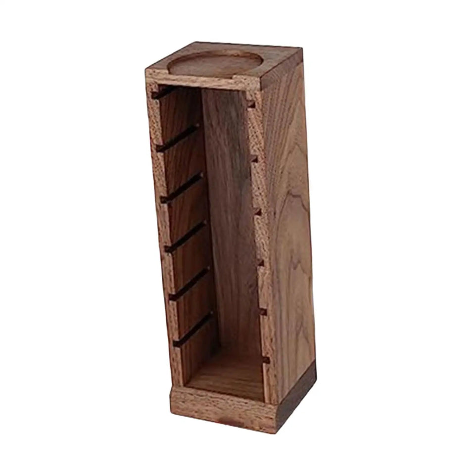 Coffee Powder Bowl Storage Shelf Wooden Multifunction Coffee Filter Basket
