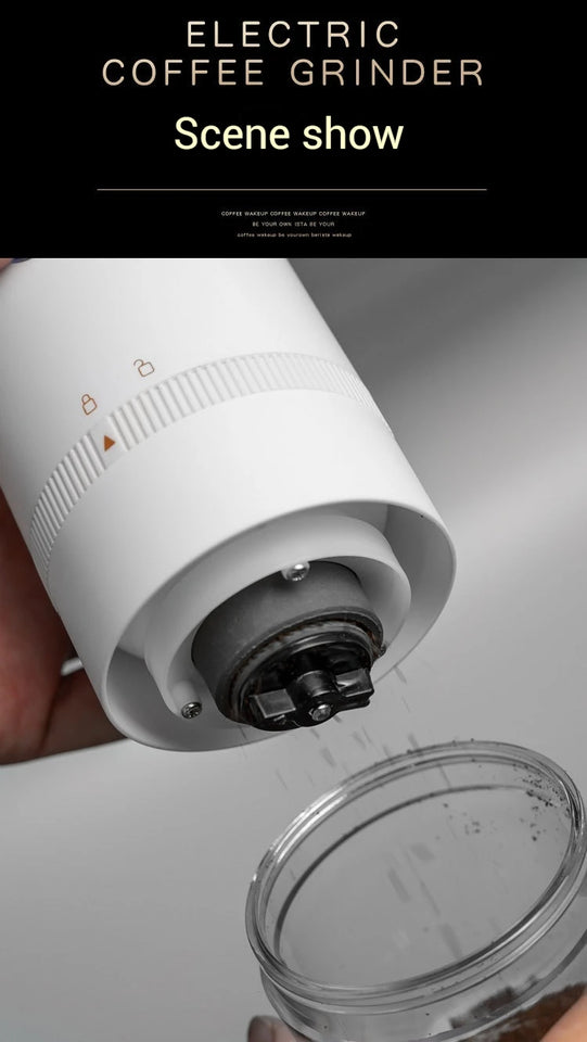 Portable Electric Coffee Grinder with USB Charging Adjustable Ceramic Grinding Core Long Endurance for Outdoor Travel