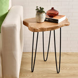 Natural Edge End Table, Wood Side Table, Nightstand, Plant Stand  ，Unique desktop for Living Room, Bedroom, Farmhouse Decor