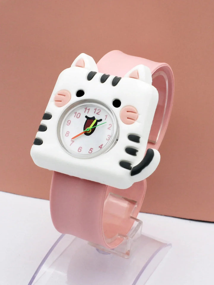 New Fashion Cartoon Animal Flash Light Girl Watches Kids Bracelet Silicone Strap Children Watch Clock Reloj Digital Wristwatches