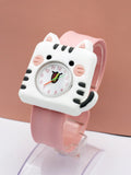 New Fashion Cartoon Animal Flash Light Girl Watches Kids Bracelet Silicone Strap Children Watch Clock Reloj Digital Wristwatches