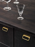 Goo-Ki Brushed Brass Cabinet Handle Antique Three-dimensional Finger Pulls Wardrobe Drawer Long Handle Nickel Drawer Pulls