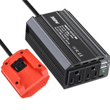 300W Portable Inverter Power Station Compatible for Makita/DW/Milwaukee 18/20V Batteries Smart Transformer Outdoor Work Adapter