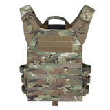 KRYDEX 500D Nylon Tactical Vest Jumpable Plate Carrier MOLLE Front Flap Panel Backpack Hunting Ranger Green Camo Men's Vest