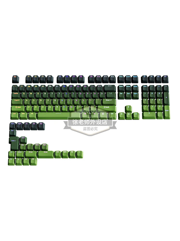 132 Keys Gradient backlit RGB Keycaps For Cherry Mx Switch Mechanical Gaming Keyboard OEM Profile PBT Keycap ISO Layout Key caps