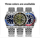 ADDIESDIVE Fashion GMT Watch for Men Super Luminous AD2050 Wristwatches Luxury Luminous 20Bar Diving Stainless Steel Man Watches