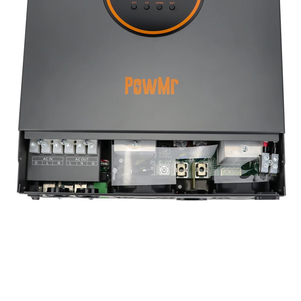 PowMr 3KW Hybrid Solar Inverters 24V to 110/120VAC Output With MPPT 80A Solar Charge Controller PV 120-450V Support WIFI Module
