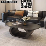 Italian minimalist new rock slab coffee table living room home simple modern high-end combination light luxury oval tea table