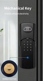 Outdoor Waterproof Smart Tuya Wifi Lock 3D Face Recognition Digital Code Keyless App Fingerprint Lock With Rechargeable Battery