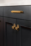 Antique Brass Cabinet Knobs Drawer Handles Zinc Alloy Pulls Mid-Century Modern Hardware for Kitchen and Bathroom Cupboard