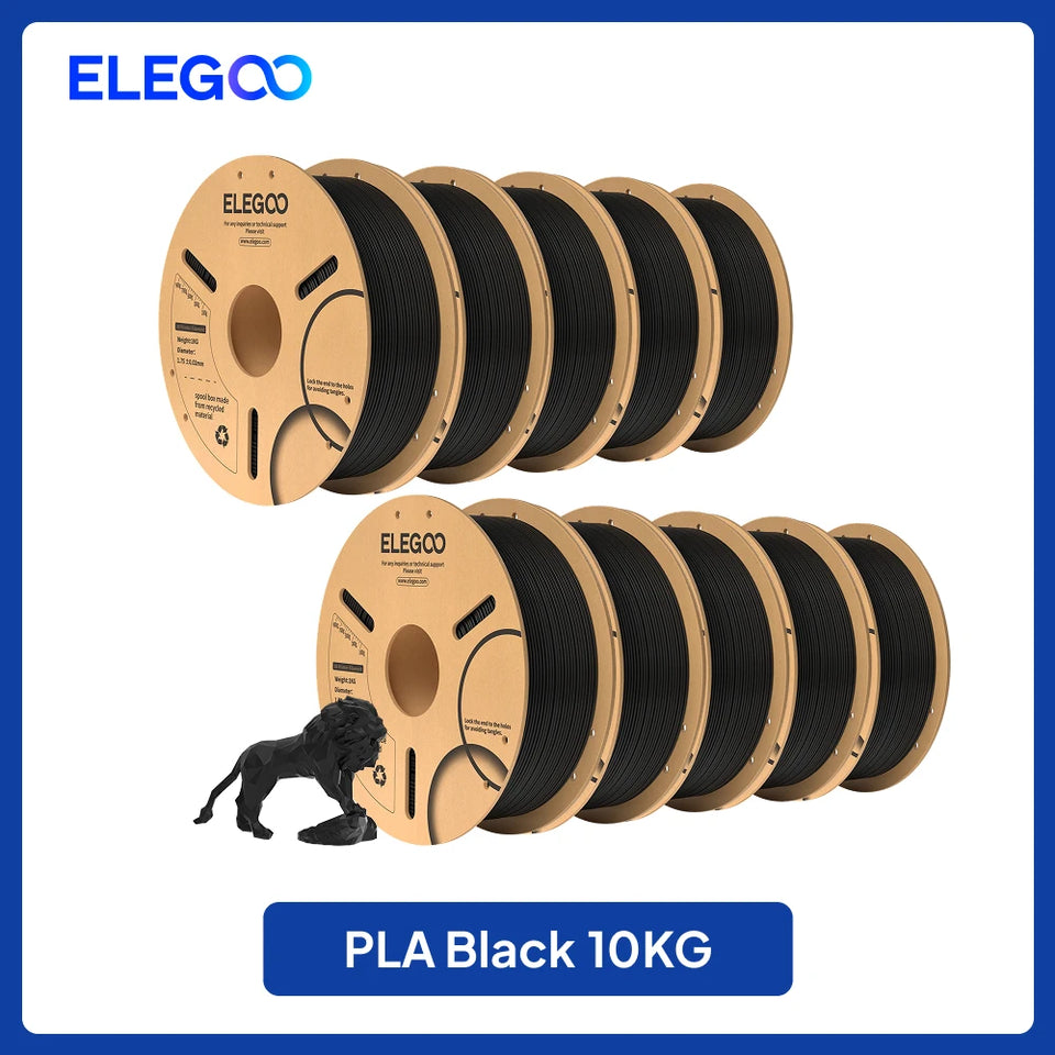 ELEGOO PLA Filament 10KG 1.75mm Plastic 3D PLA for 3D Printer Filament for FDM 3D Printer Elegoo