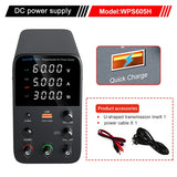 Wanptek Adjustable DC Power Supply 30V 60V 5A 10A Lab Bench Power Supply USB Interface Fast Charging Preset Voltage and Current
