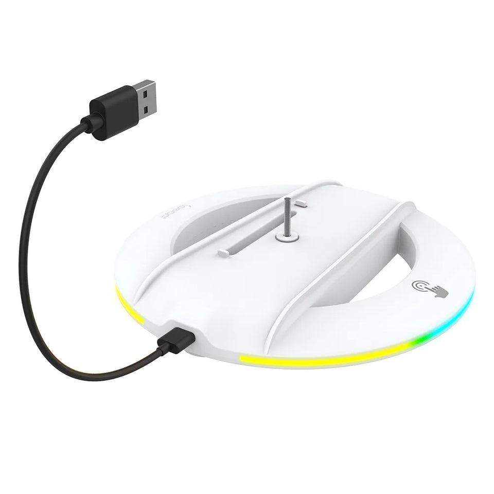 RGB Vertical Stand with Anti-Slip Pad LED Base Gaming Stand Stable Console Base Bracket for PS5 Slim Disc/Digital Version