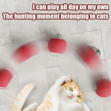 Automatic Interactive Cat Ball Toy Rechargeable Smart Electric Rolling Ball with Faux Tail Mouse Imitation for Dog Cat Training