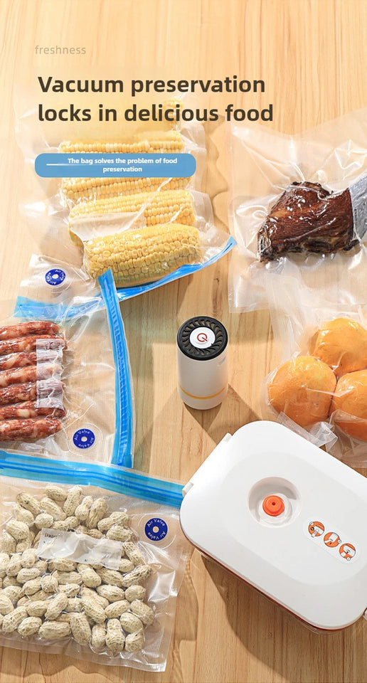 Electric Air Pump for Vacuum Bags Portable USB Mini Vacuum Sealer Rechargeable Food Vacuum Packaging Sealing Machine for Home