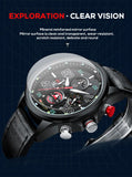 BORUSE Fashion Mens Sports Watches Luxury Men Business Wrist Watch Leather Quartz Watch Waterproof Luminous Male Clock With Box