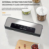 65Kpa Food Vacuum Sealer Machine with 20 Free Bags, Stainless Steel 6-in-1 Sealing, Dry/Wet Mode for Food Storage, Grey