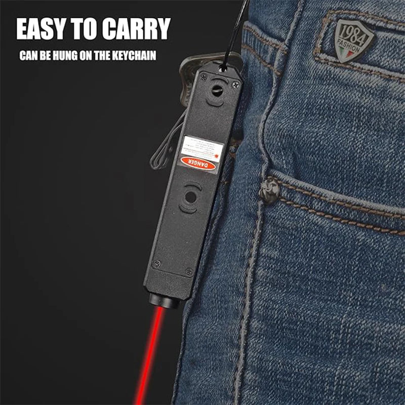 Red Laser (Class IIIA Laser Output is 5mW), 1 Mile Range with Strobe Function Type-C Rechargeable Compatible with M-Lok Rail Du