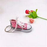 3D Canvas Sneaker Tennis Shoe Keychain Blue Pink Black White Sports Shoes Keyring Bag Ornaments Car Trinket Keyring Accessories