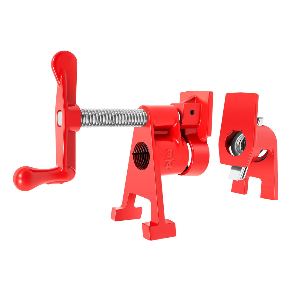 4 Pcs 3/4" Wood Gluing Pipe Clamp Set for Woodworking Lumber Stores, Manufacturing Plants, Repair Shops