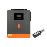PowMr 3.6KW Solar Hybrid Inverter 120A MPPT Solar Charge 24V DC to 110VAC Pure Sine Wave Inverter Support Lifepo4 for Solar Home