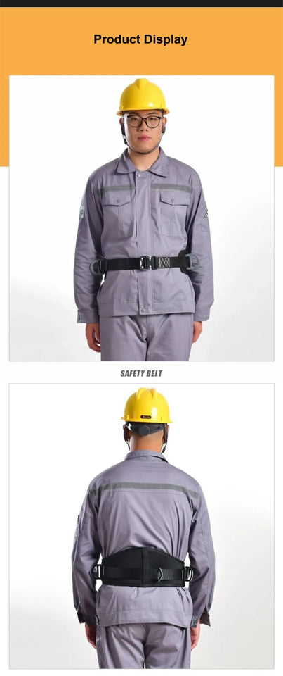 High-altitude Work Safety Harness Single Waist Safety Belt with Safe Rope Hook Outdoor Climbing Training Protective Equipment